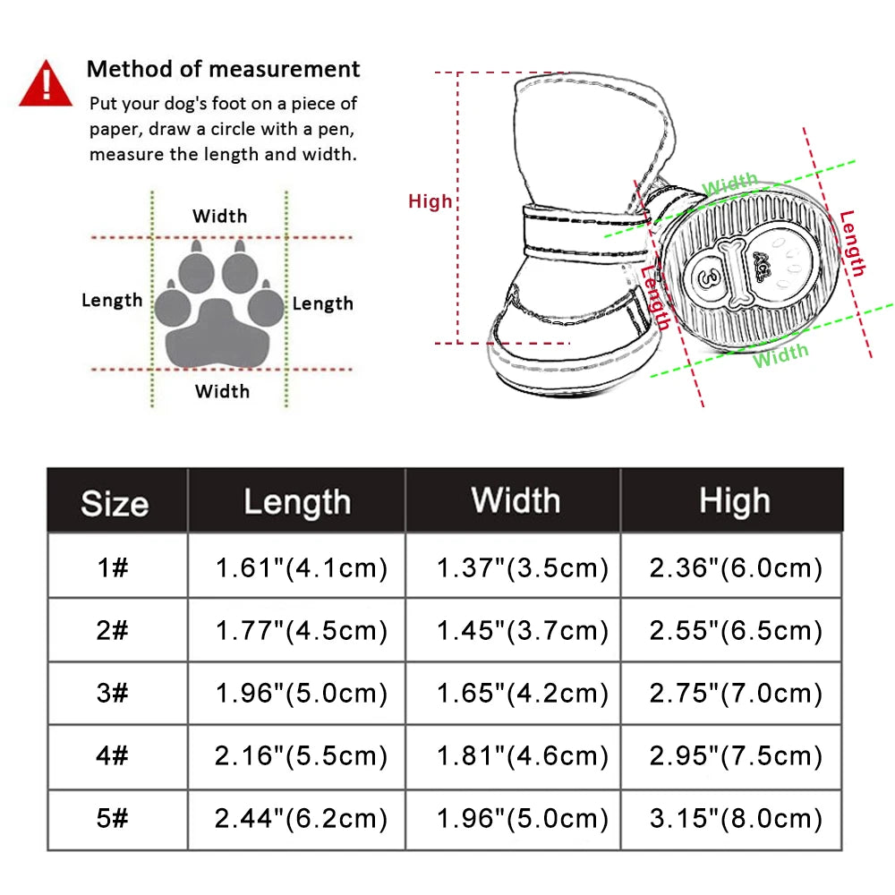 PGB - 4pcs Pet Dog Shoes